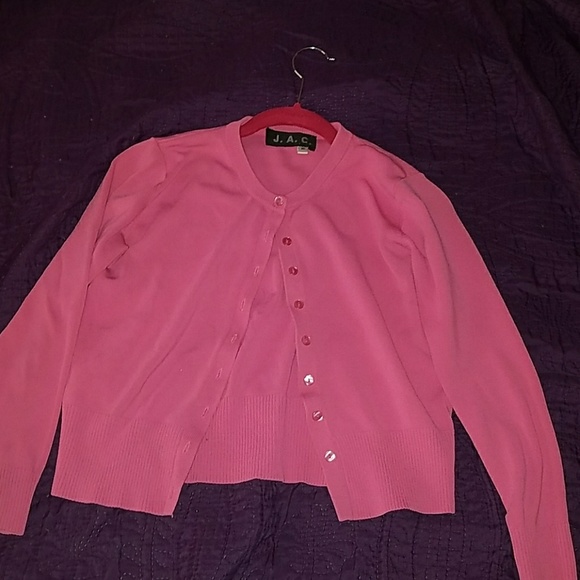 Pink button up cardigan - Picture 1 of 3